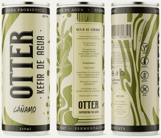 Los siete sabores de la línea Otter, alternándose